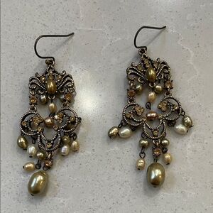 Elegant Gold Chandelier Earrings